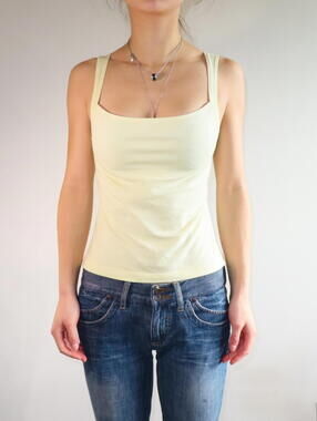 Arden B Women's Black and Yellow Vests-tanks-cami